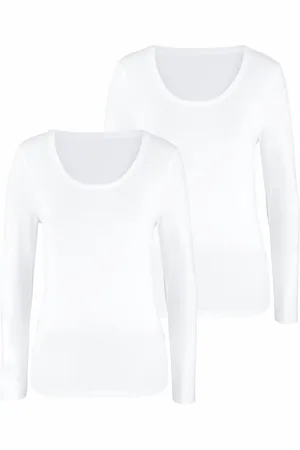 vivance collection Langarmshirts (2 Stück) aus Baumwoll-Stretch