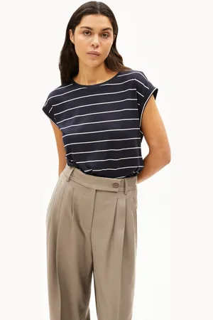Armedangels JILAANA FINE STRIPES Loose Fit T-Shirt - (L)