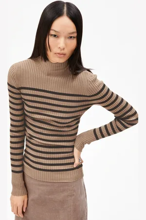 Armedangels ALAANIA PLACED STRIPES Fitted Strickpullover - (L)