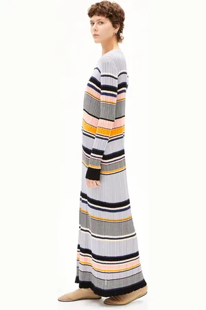 Armedangels KAAMILA STRIPES Regular Fit Strickkleid - (L)