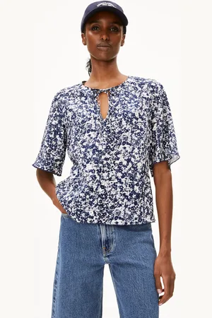 Armedangels ANDRIKAA MOSAIC LINO Regular Fit Bluse - (L)