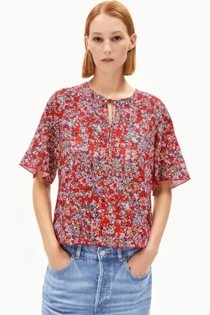 Armedangels ANDRIKAA MOSAIC LINO Regular Fit Bluse - (L)