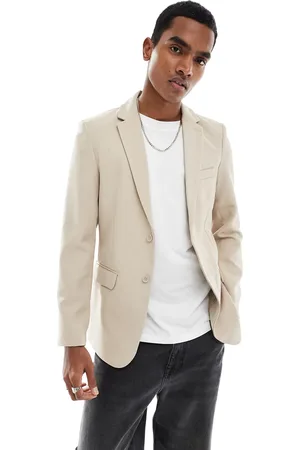 Only & Sons Slim fit suit jacket in beige