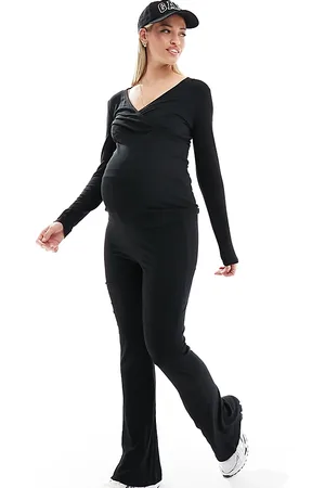 Mama;licious Mamalicious Maternity flared over the bump jersey trouser co-ord in
