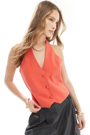 MANGO Backless halter waistcoat in