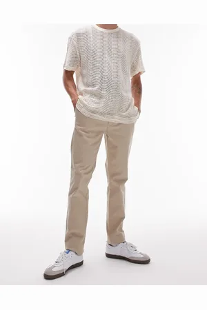 Topman Skinny chino trousers in stone