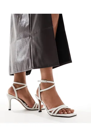 ASOS Harlow mid heeled sandal in off