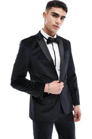 ASOS Slim tuxedo suit jacket in velvet