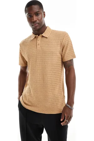 ASOS Polo in crochet texture