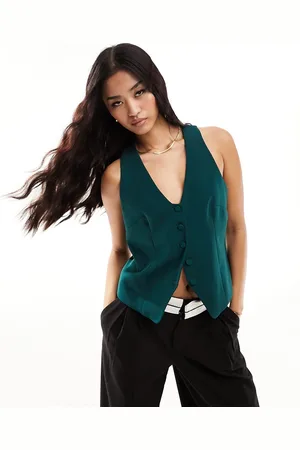 River Island Button up waistcoat in dark