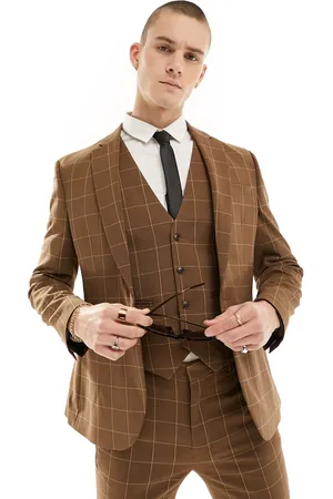 ASOS Skinny suit jacket in tonal check