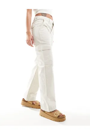 MANGO Straight leg pocket jeans in