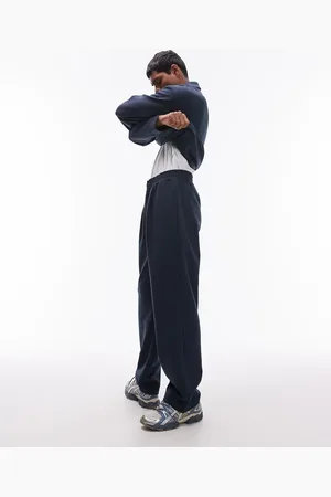 Topman Pleat front straight leg jogger in