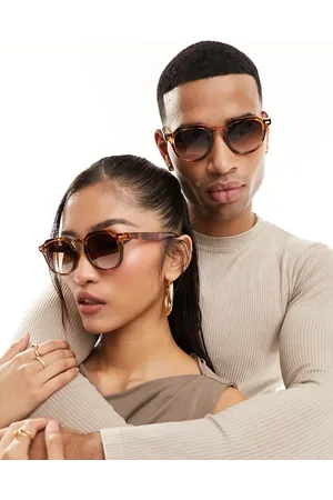 AJ Morgan Round hex sunglasses in tortoiseshell