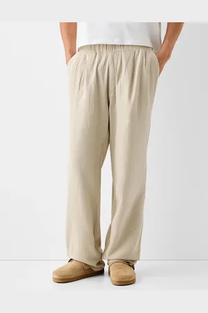 Bershka Textured co-ord trouser in sand