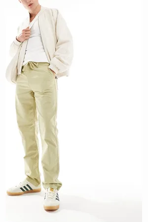 ASOS Straight fit ripstop trousers in beige