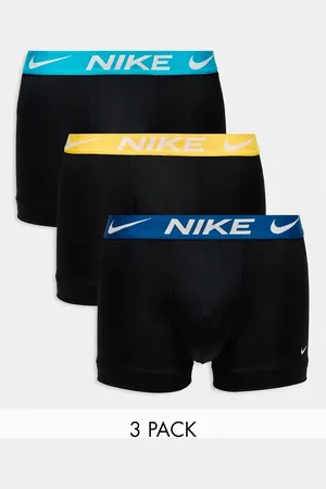 Nike Dri-Fit Essential Microfibre trunks 3 pack in with contrast waistband