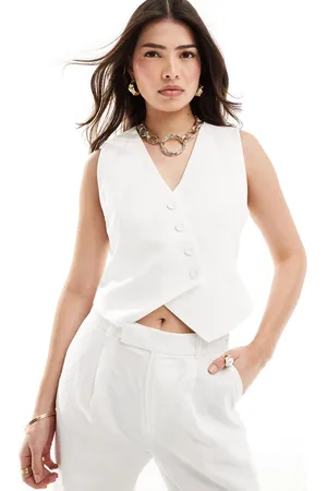 MANGO Asymmetric co-ord waistcoat in