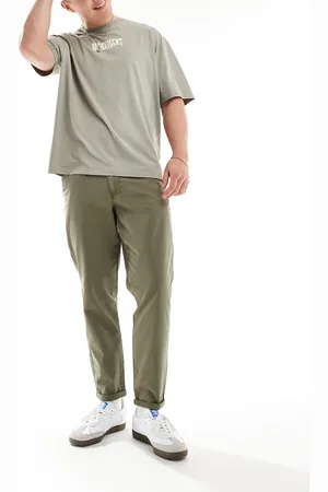 ASOS Classic rigid washed chino in khaki