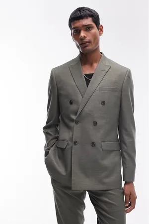 Topman Skinny suit jacket in khaki