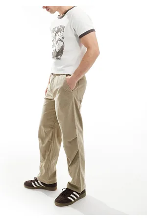 Only & Sons Loose fit cord trouser in beige