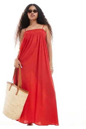 ASOS Petite trapeze maxi beach dress in