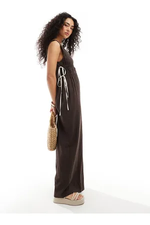 ASOS Drawstring detail wide leg jumpsuit in