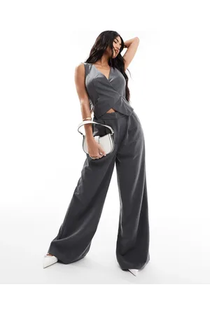ASOS Wrap around belted waistcoat jumpsuit in