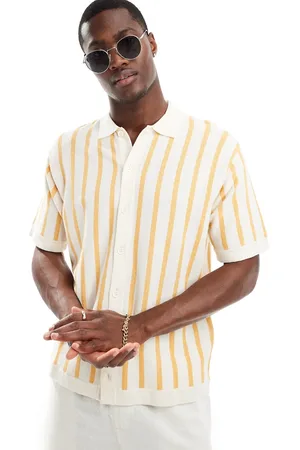 JACK & JONES Oversized knitted shirt in stripe