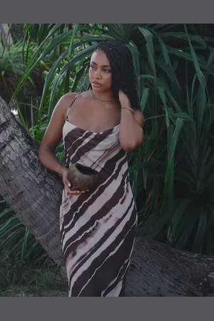 4th & Reckless X Loz Vassallo ocean maxi beach dress in abstract print