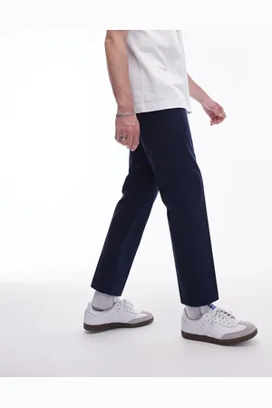 Topman Smart compact cotton straight leg trouser in