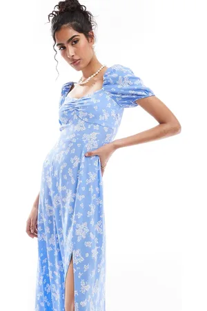 & OTHER STORIES Puff sleeve midi dress in floral print