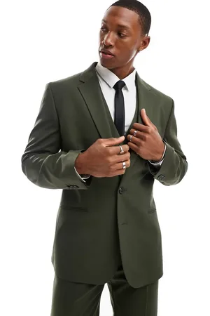ASOS Slim suit jacket in khaki