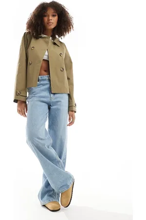 ONLY Short trench coat in khaki