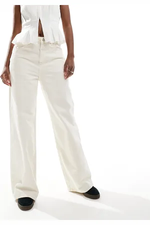 MANGO Oversized straight leg jeans in