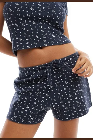 ASOS Textured short co-ord in ditsy print