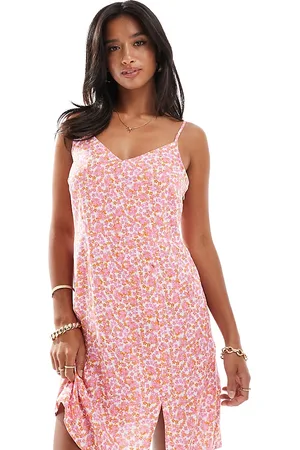 VERO MODA Cami mini dress with split in floral print