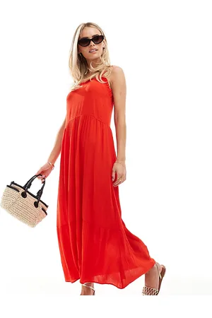 Miss Selfridge Cheesecloth tiered maxi sundress in