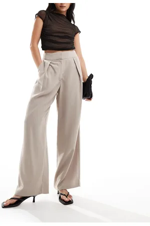 River Island Wide leg trouser in beige