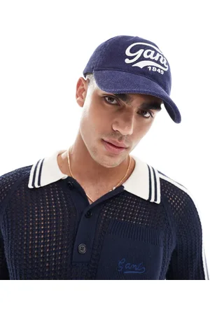 GANT Varsity logo washed cord baseball cap in