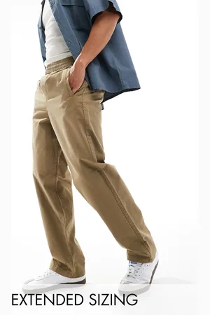 ASOS Relaxed pull on trouser in beige