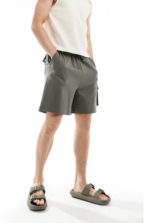 ASOS Oversized utility shorts in khaki