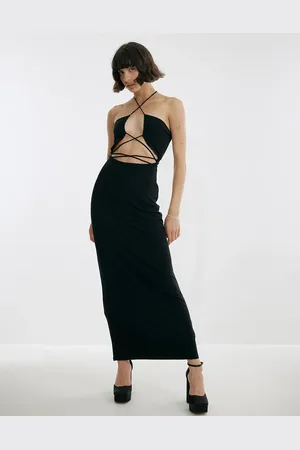 NA-KD X Josefine HJ cut out maxi dress in