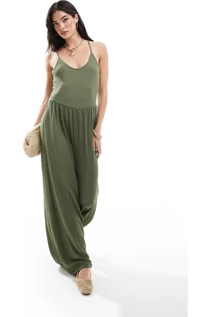 ONLY Wide leg jumpsuit in khaki