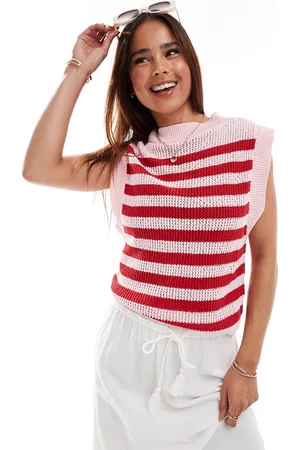 ASOS Knitted tank in red and stripe
