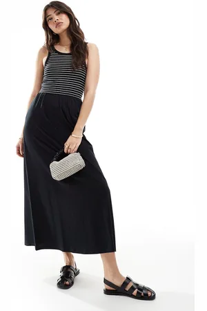 ASOS Stripe racer tank midi dress in