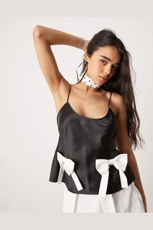 ASOS Satin bow cami top in
