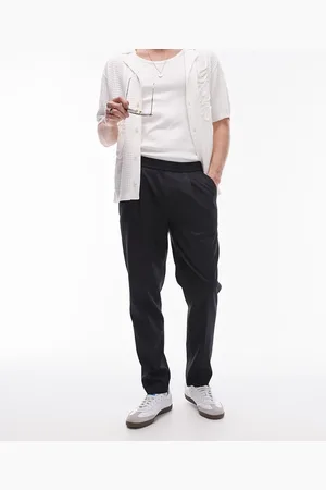 Topman Elasticated waist taper trouser in
