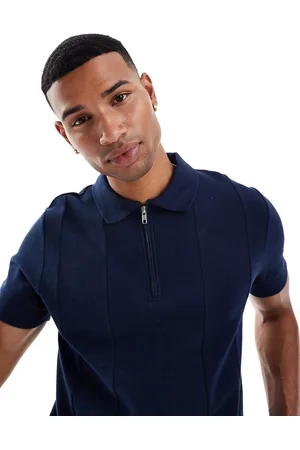 ASOS Polo in with silver zip