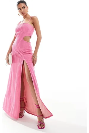 ASOS Crochet knit cut out cami maxi dress in